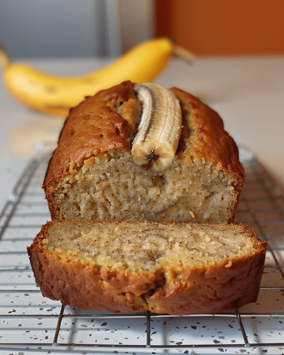 Freshly baked 4 ingredient banana bread