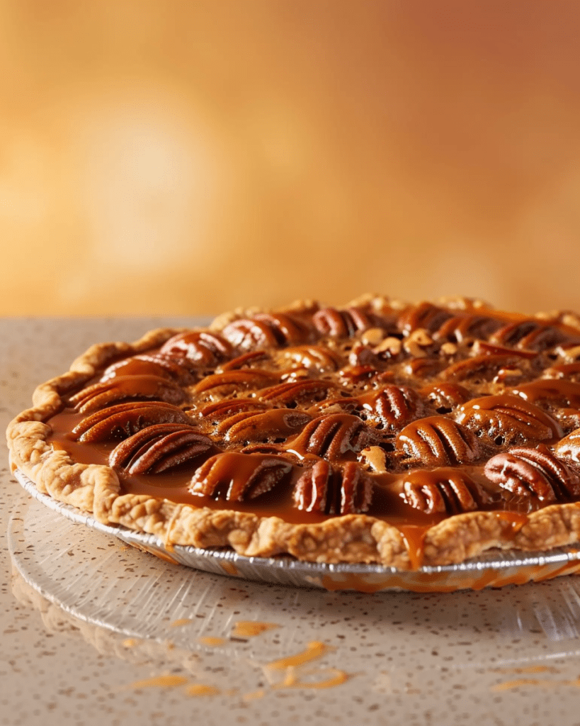 Edwards Caramel Pecan Pie with toasted pecans and golden crust.