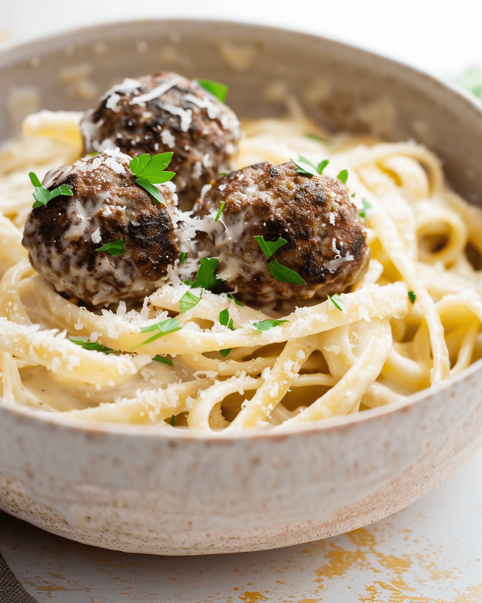 Creamy Alfredo Meatballs Recipe - Delicious and Easy Dinner