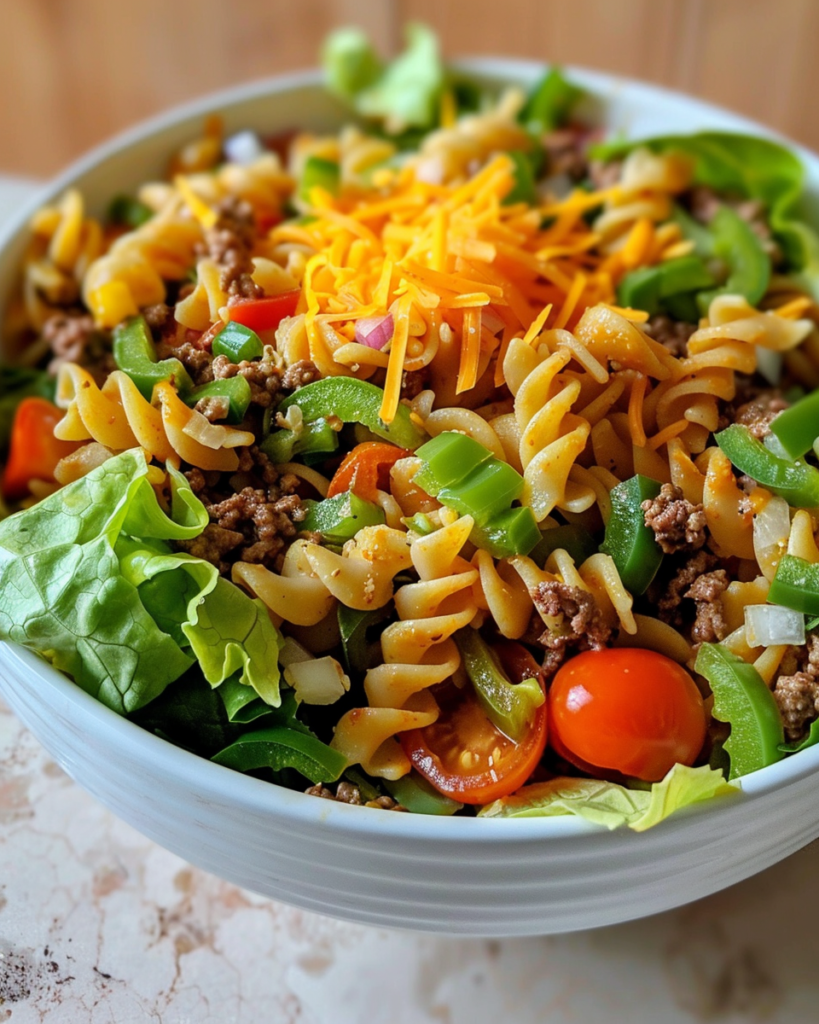 Taco Pasta Salad Recipe Vibrant and Delicious Dish