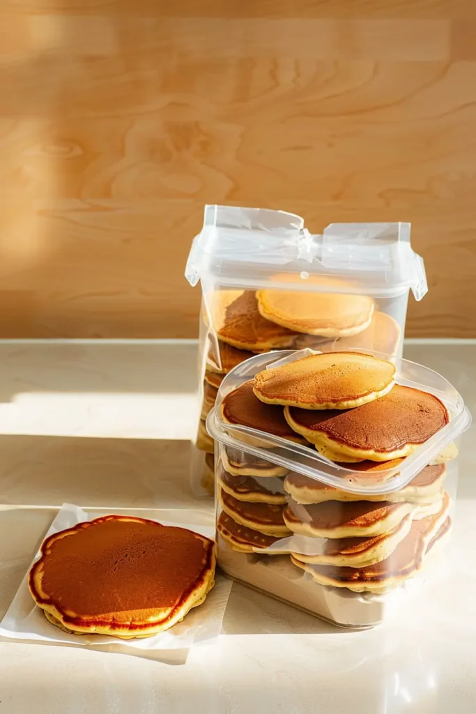 Properly stored Krusteaz Pancake Mix in an airtight container to maintain freshness for future use.