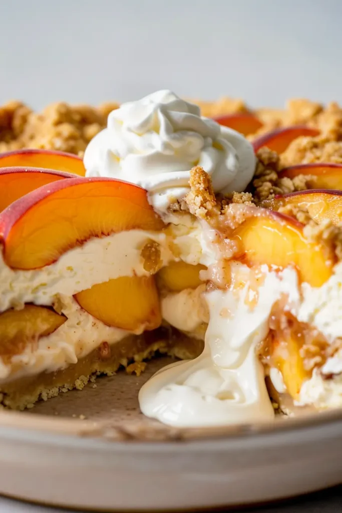 peach cobbler cheesecake cake