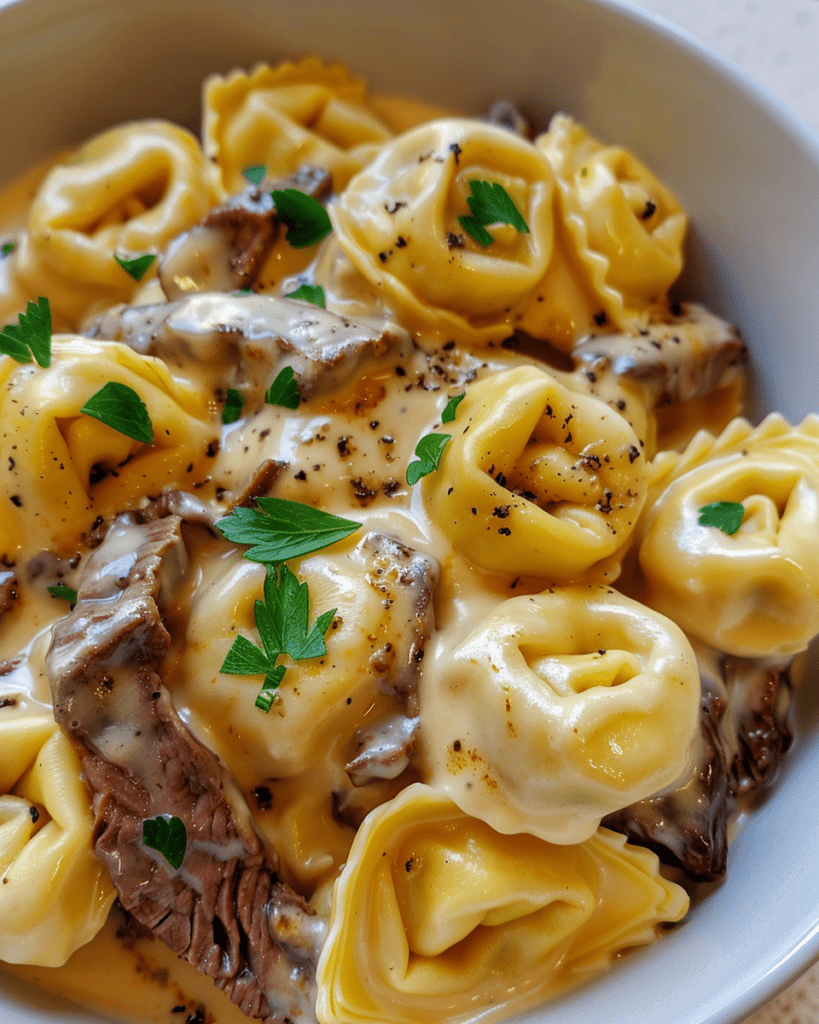 Philly Cheesesteak Tortellini Pasta – A Savory Twist on a Classic Dish