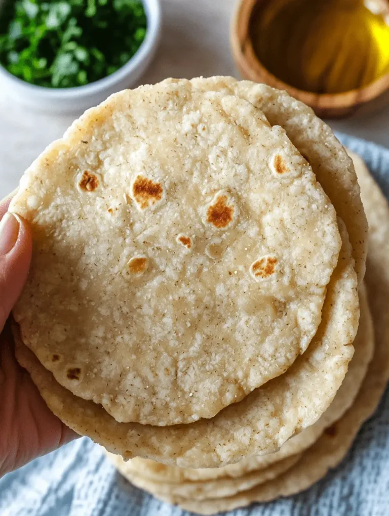 almond flour tortillas arranged on a table with garnishes and olive oil