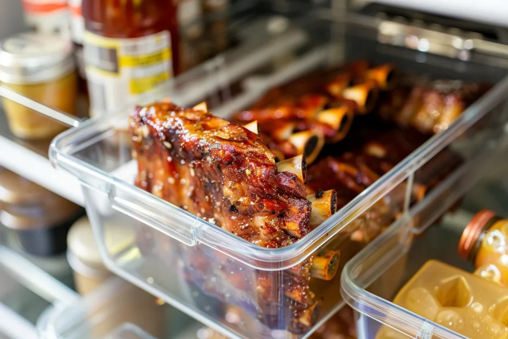 storing honey garlic ribs