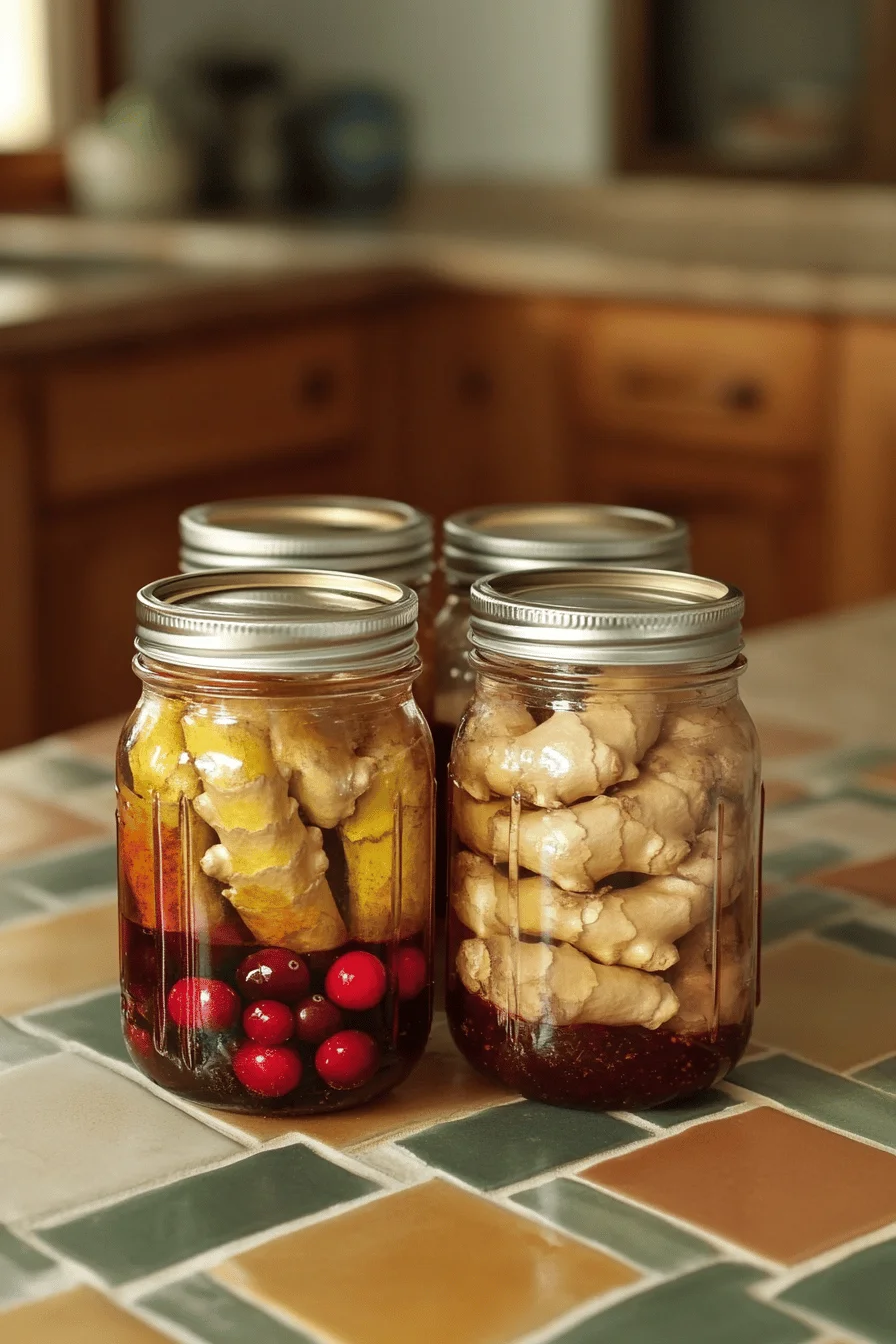 Homemade Tonics with Cranberry Juice and Apple Cider Vinegar.