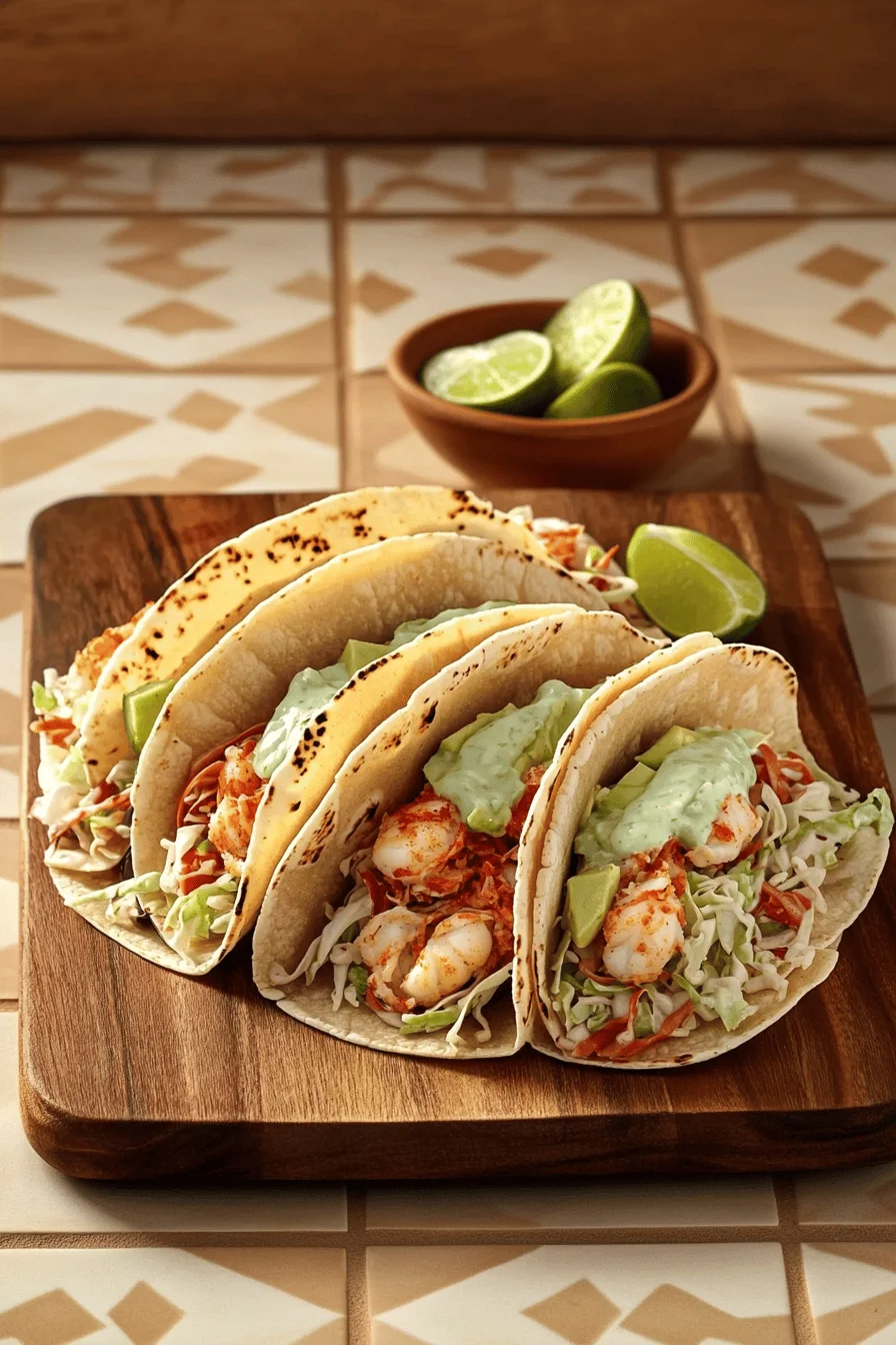 Lobster tacos on a serving board