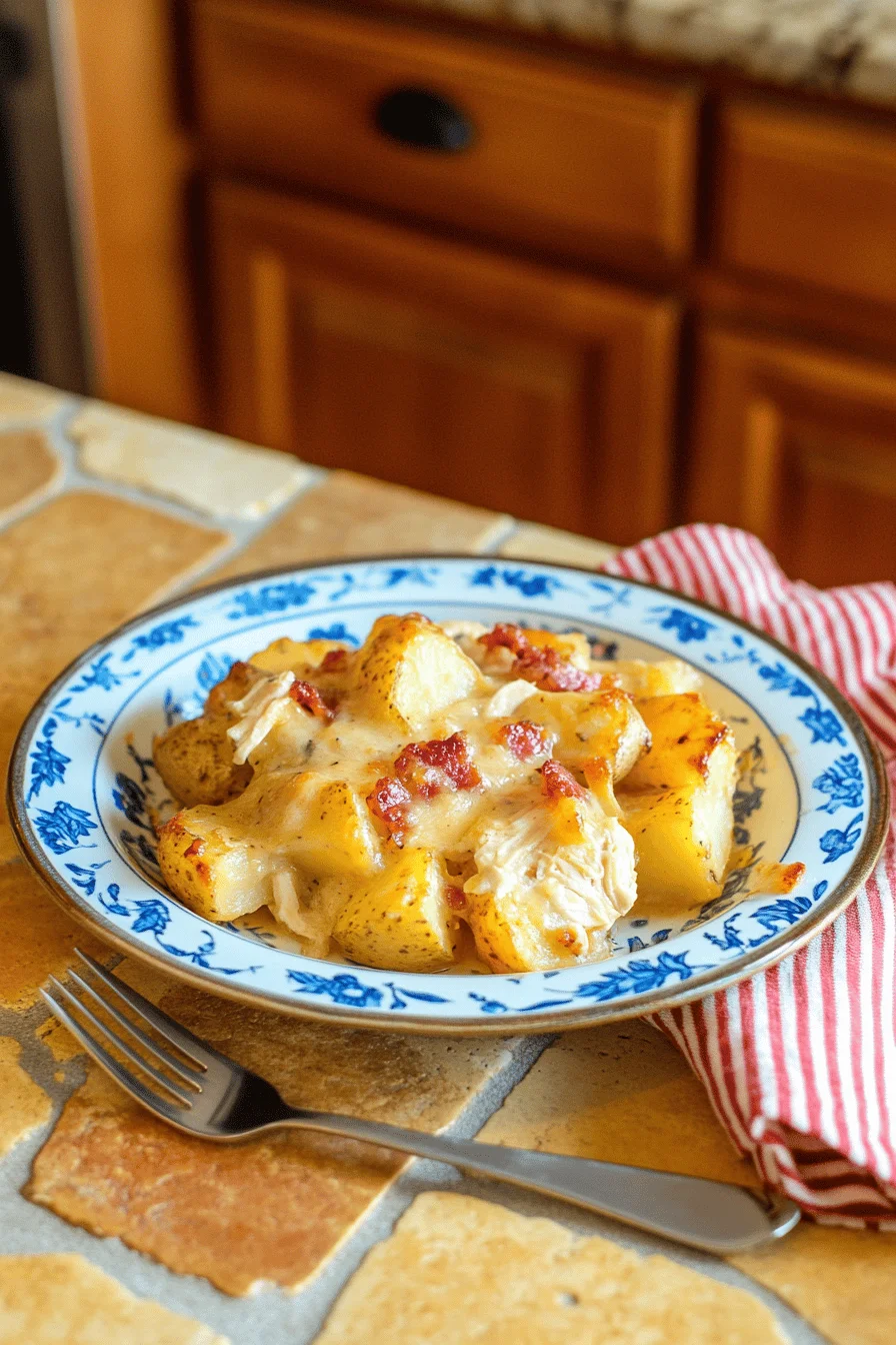 Plated Chicken Bacon Ranch Potato Bake