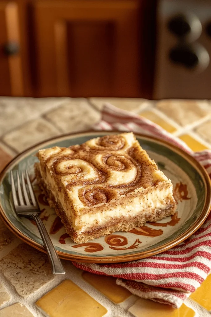 plated cinnamon roll cheesecake bars.jpg