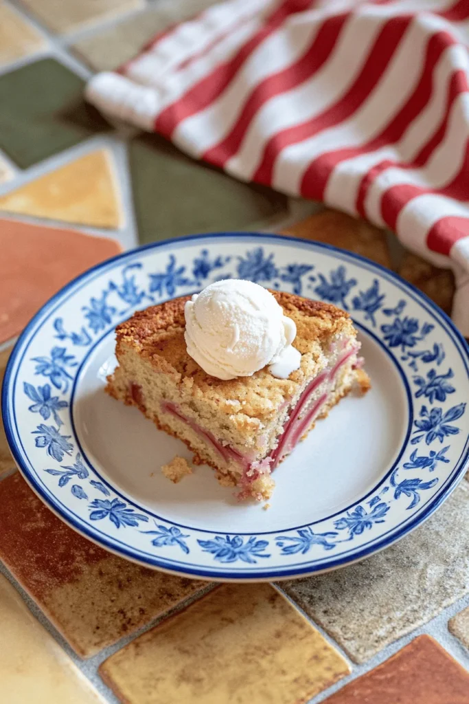 rhubarb dump cake plated.png 1